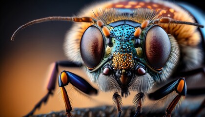 extreme close up of a bug
