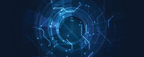 Poster - Circuit abstract background for science and business presentation