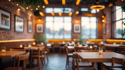 Poster - Elegant cafe interior with soft blur and luxurious ambiance