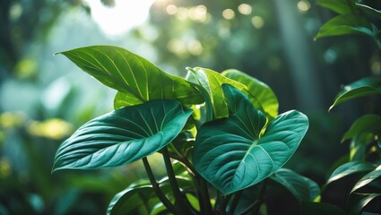Poster - Vertical growth of Anthurium in natural background