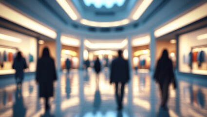 Poster - Defocused shopping mall interior for background design