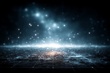 Poster - Stunning cosmic atmosphere with shimmering lights and dark background evokes a sense of mystery and wonder during twilight hours