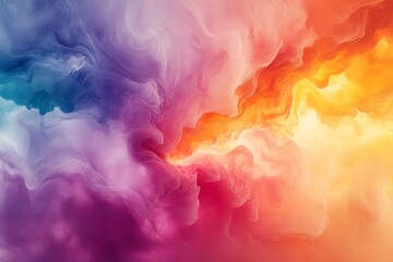 Leinwandbilder - Vibrant abstract swirls of color create a mesmerizing and energetic composition in this artistic representation