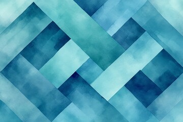 Aufkleber - Watercolor abstract pattern in varying shades of blue creating a textured and flowing design across the canvas