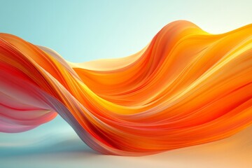 Leinwandbilder - Colorful abstract fluid waves create a dynamic and vibrant visual effect in a serene setting