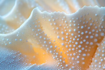 Poster - Shell with intricate texture and soft illumination captured in close-up, showcasing natural beauty