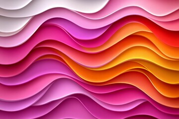 Poster - Colorful wave patterns create a vibrant, abstract design representing dynamic movement and harmony