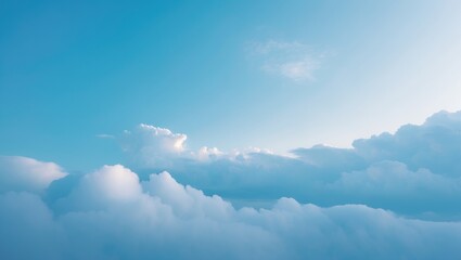 Wall Mural - delicate cloud drifting across the sky during a bright summer day