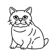 © Saedul - british shorthair icon, british shorthair line art - simple line art of british shorthair, perfect for british shorthair logos and icons