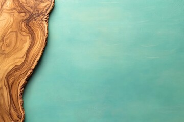 Aufkleber - Medium shot presents a rustic wooden sign showcasing its unique grain texture, set against a soft green backdrop, ideal for personalized text or illustrations