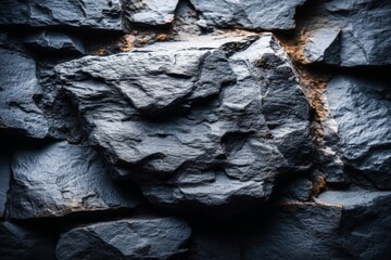Aufkleber - Close-up view of textured rocks showcasing natural patterns and colors in a rugged geological formation