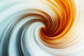 Poster - Swirling abstract pattern with orange and white hues creating a dynamic visual impact