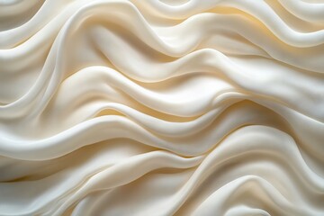 Poster - Soft flowing fabric in neutral tones creates an elegant backdrop for art or fashion shoots