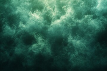 Aufkleber - Ethereal green fog enveloping a mysterious landscape at dusk