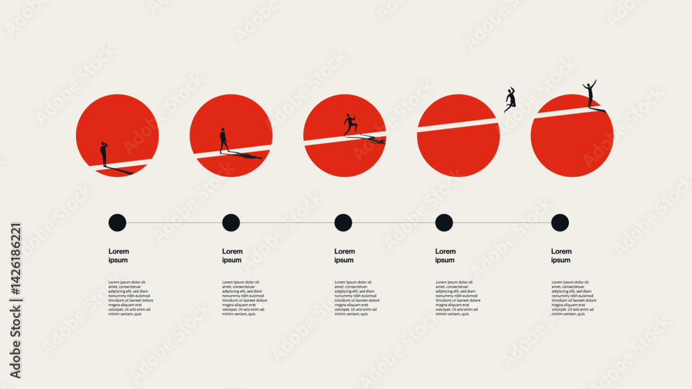 Growth and Success Business Infographic Vector Template. Presentation ...