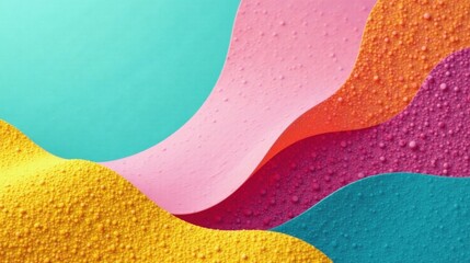 Wall Mural - Abstract Colorful Wavy Textured Surface with Vivid Hues and Bumpy Pattern