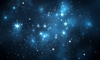 Wall Mural - Peaceful night sky in dark blue with twinkling stars made with Generative AI technology

