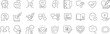 © Jolly J - AI emotional dialogue line icon set. Vector pictograms of conversation, empathy, therapy, support chat, feedback, identity, understanding, thin linear illustration.