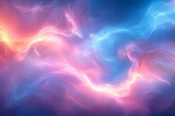Fototapete - Colorful cosmic swirl creates an ethereal atmosphere in space-themed artwork showcasing vibrant hues and flowing patterns