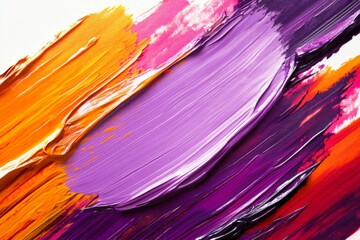 Fototapete - Vibrant abstract paint strokes showcasing a blend of warm and cool colors in a creative composition