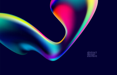Wall Mural - abstract background of fluid iridescent shape. elegant vector wallpaper.