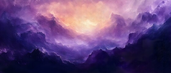 Wall Mural - sunset in the mountains