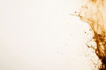 Poster - Dynamic details of a milk splash are vividly displayed, suspended in mid-air against a pristine white background offering ample space for text and branding