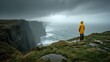 © Jersco - Stormy cliffs and a solitary figure on the Irish coast.