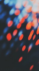 Wall Mural - abstract light bokeh with vibrant red and blue hues creating dynamic visual interest