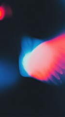 Wall Mural - abstract neon light patterns with vibrant red and blue hues on dark background