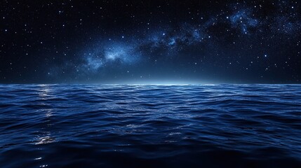 Wall Mural - Night sky over a vast ocean