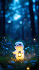 halloween night sky with a pumpkin under the moon and stars, a dark blue illustration