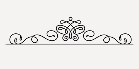 Wall Mural - elegant minimalist abstract line art, hand drawn vector