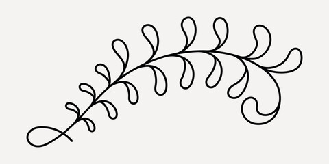 Wall Mural - elegant minimalist abstract line art, hand drawn vector