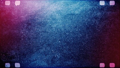 Aufkleber - grunge film strip background with blue and magenta lighting, perfect for retro media designs, movie posters, digital artwork, video editing, and branding

