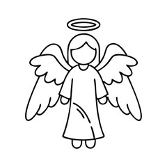 Wall Mural - angel icon, angel vector illustration-simple illustration of angel, perfect for angel logos and icon
