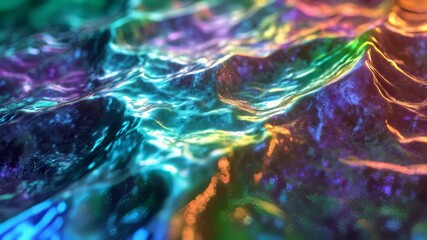 Wall Mural - abstract liquid surface with iridescent colors
