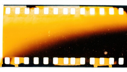 Wall Mural - vintage yellow film strip texture with soft gradient and scratched edges, ideal for retro design, photo overlays, cinematic effects, and branding projects

