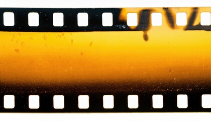 Wall Mural - vintage yellow film strip texture with soft gradient and scratched edges, ideal for retro design, photo overlays, cinematic effects, and branding projects

