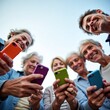 © Zander - Seniors Holding Colorful Smartphones with Joyful Expressions