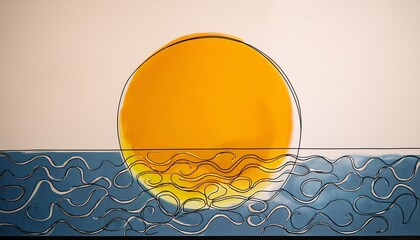 Wall Mural - easter egg with golden ribbon