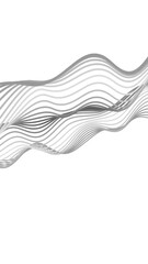 Wall Mural - WHITE CURVE LINES ,PARTICLES DYNAMICE LINES