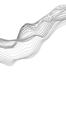 Wall Mural - WHITE CURVE LINES ,PARTICLES DYNAMICE LINES