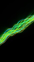 Wall Mural - Abstract colorful particles wave net background