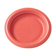© CreativeGenius - top down view of round empty bowl with speckled coral pink interior and smooth matching rim isolated on png transparent background