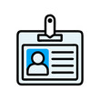 © MdDelowar - ID Badge with User Profile Icon Design