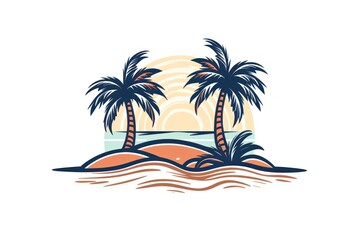 Wall Mural - beach outdoors drawing nature.