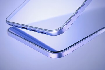 Wall Mural - Transparent Gradient Glass Background – 3D Rendering for Elegant and Modern Design

