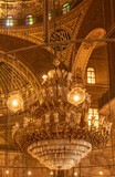 Showcase the alabaster mosque interior lighting in Mohammed Ali's medieval Cairo splendor. Ideal for designs focusing on historical Islamic landmarks and artistry.