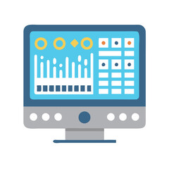 Wall Mural - modern computer screen showing dashboard analytics and data